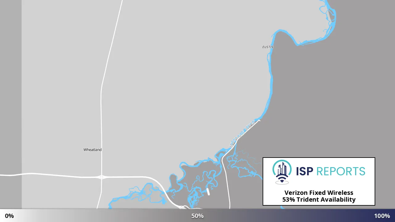 Trident, MT map of internet availability