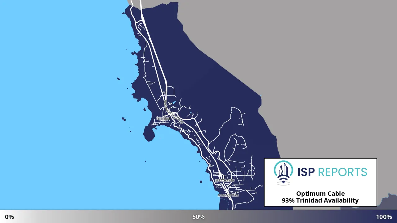 Trinidad, CA map of internet availability