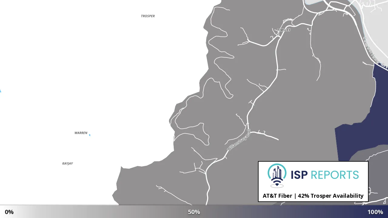 Trosper, KY map of internet availability
