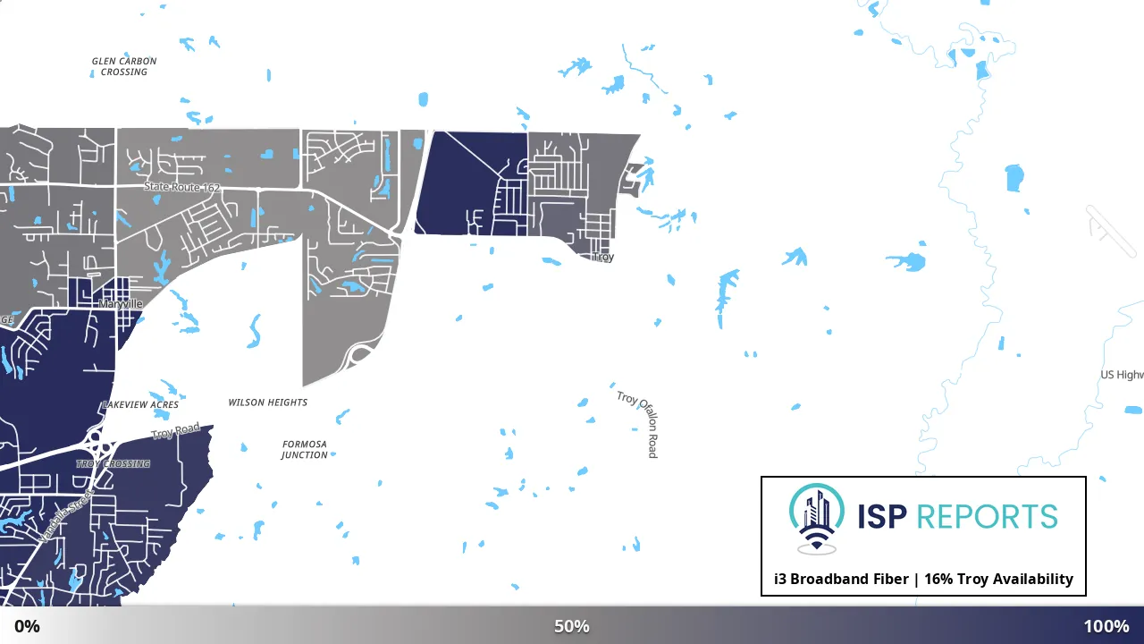 Troy, IL map of internet availability