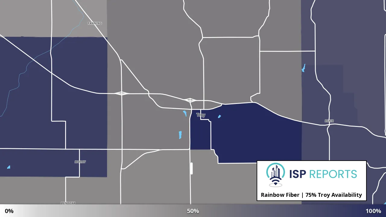 Troy, KS map of internet availability