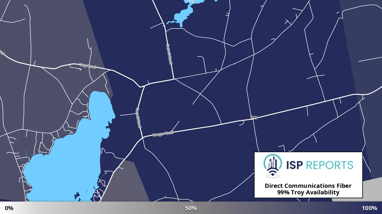 Troy, ME map of internet availability