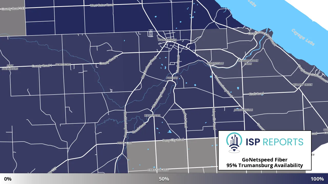 Trumansburg, NY map of internet availability
