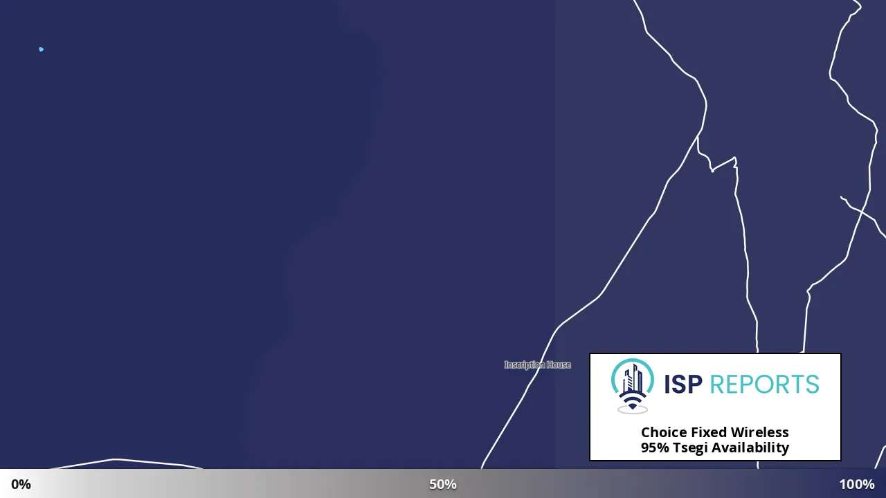 Tsegi, AZ map of internet availability