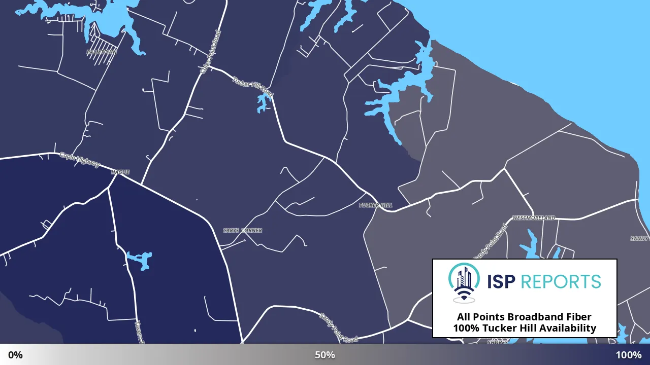 Tucker Hill, VA map of internet availability