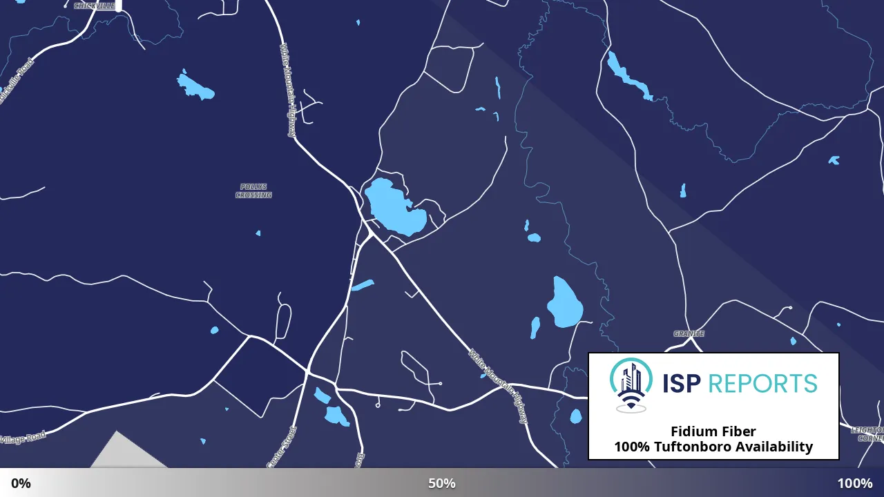 Tuftonboro, NH map of internet availability