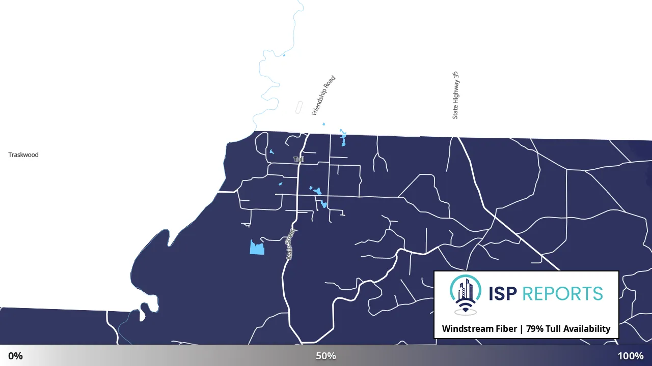 Tull, AR map of internet availability
