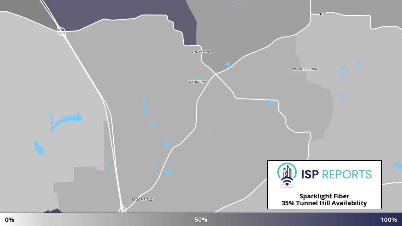 Tunnel Hill, IL map of internet availability