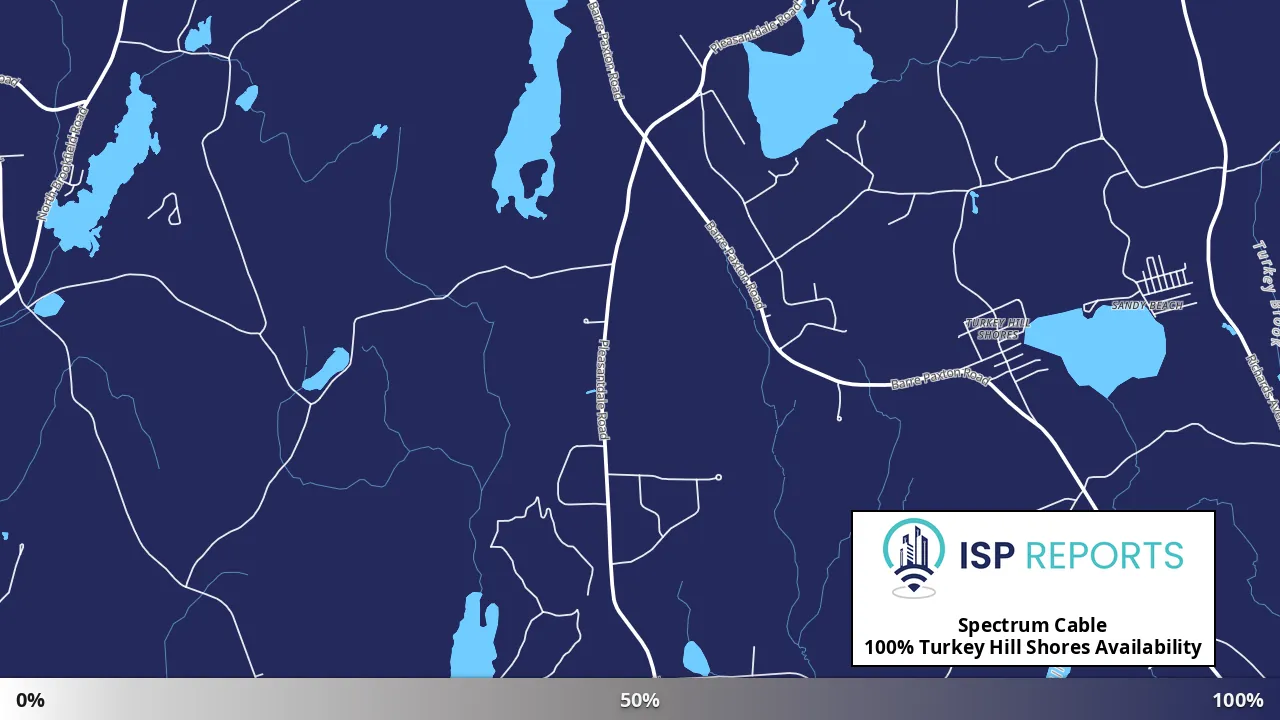 Turkey Hill Shores, MA map of internet availability