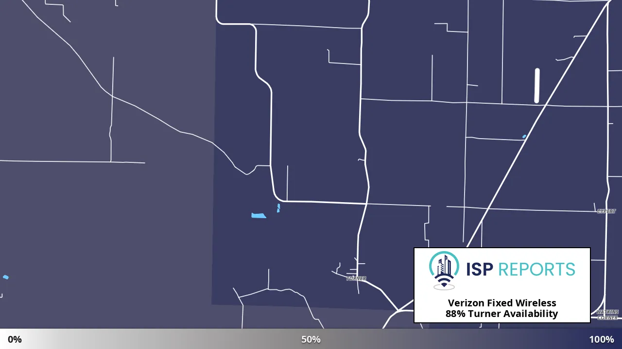 Turner, AR map of internet availability