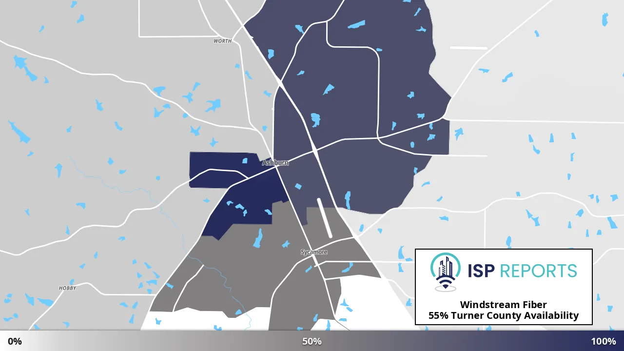 Turner County, GA map of internet availability