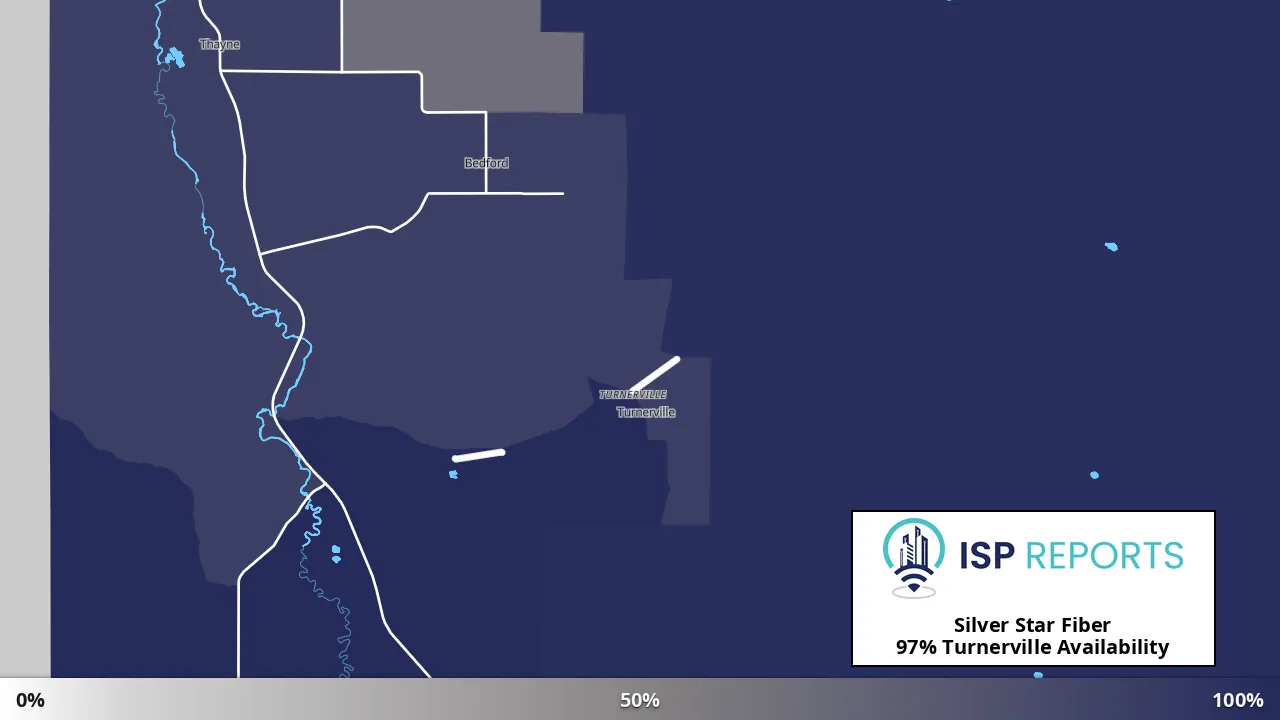 Turnerville, WY map of internet availability