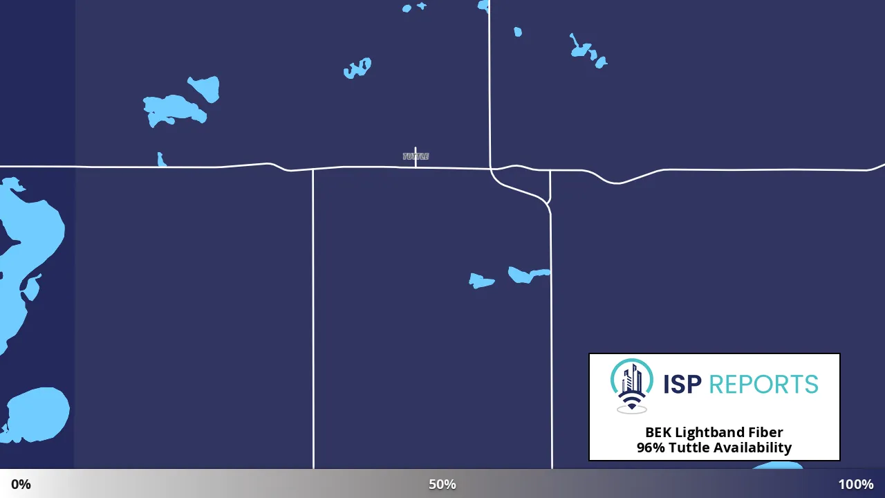 Tuttle, ND map of internet availability