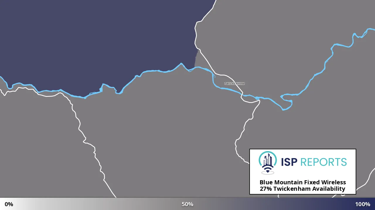 Twickenham, OR map of internet availability