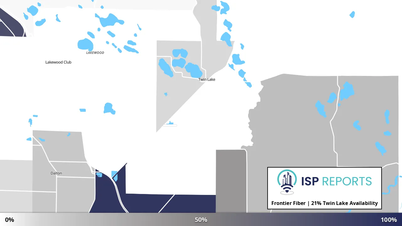 Twin Lake, MI map of internet availability