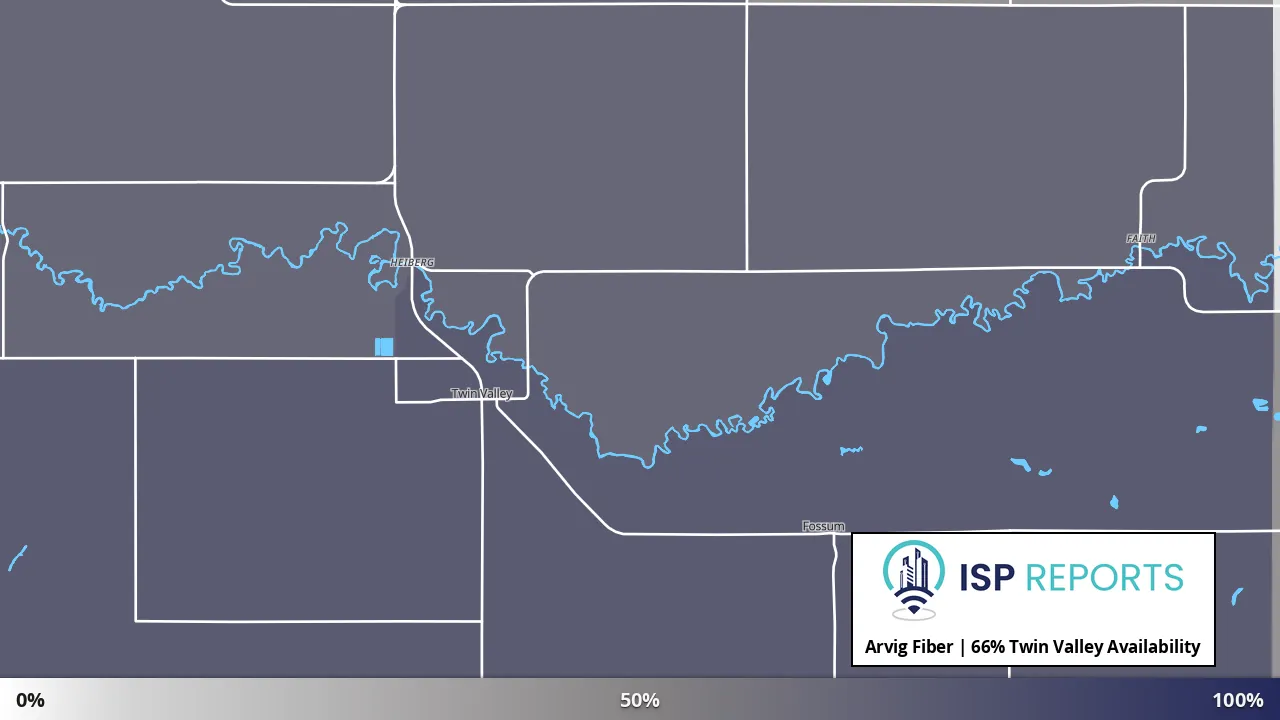 Twin Valley, MN map of internet availability
