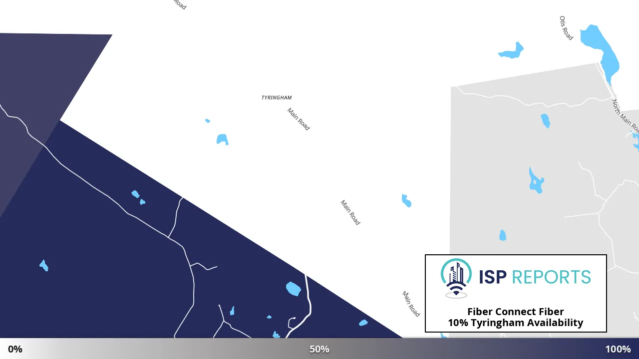 Tyringham, MA map of internet availability