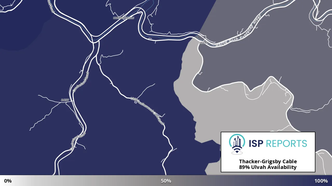 Ulvah, KY map of internet availability