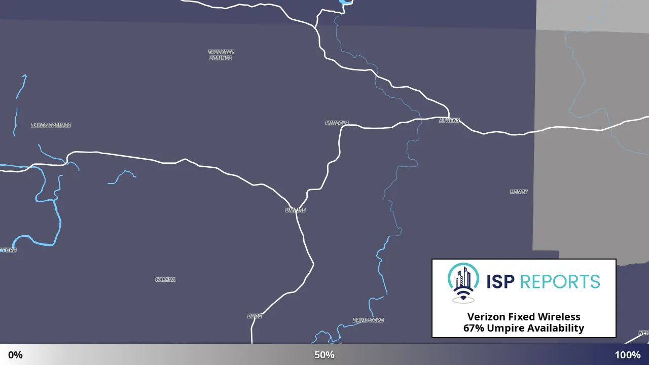 Umpire, AR map of internet availability