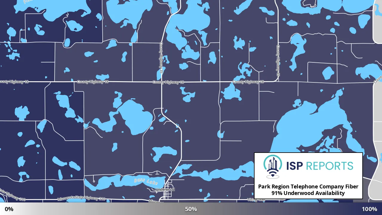 Underwood, MN map of internet availability