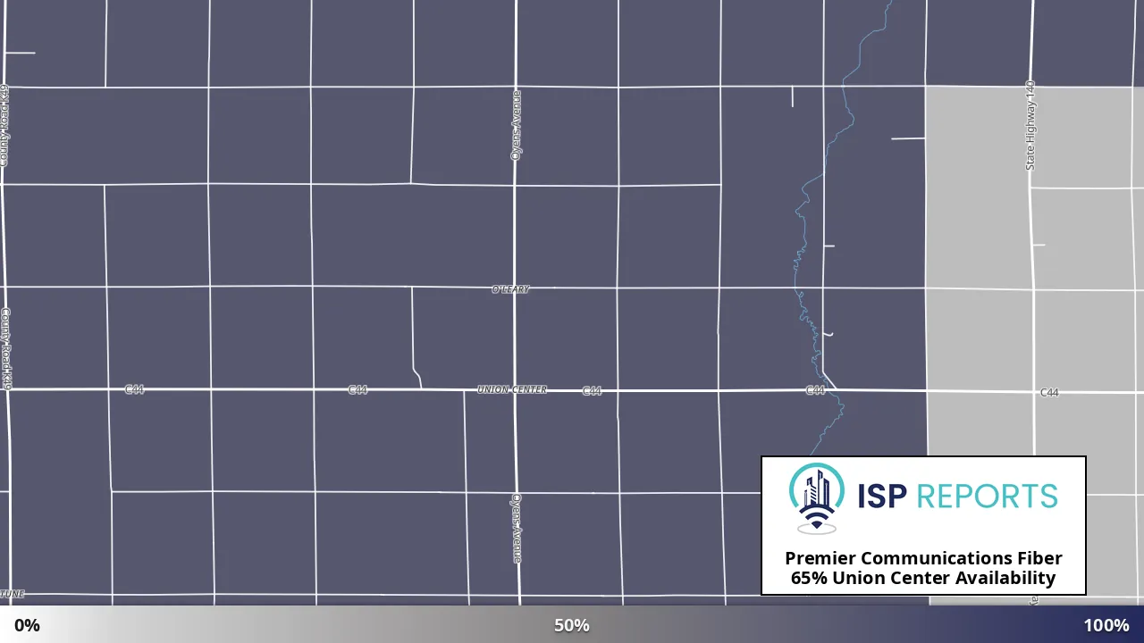 Union Center, IA map of internet availability