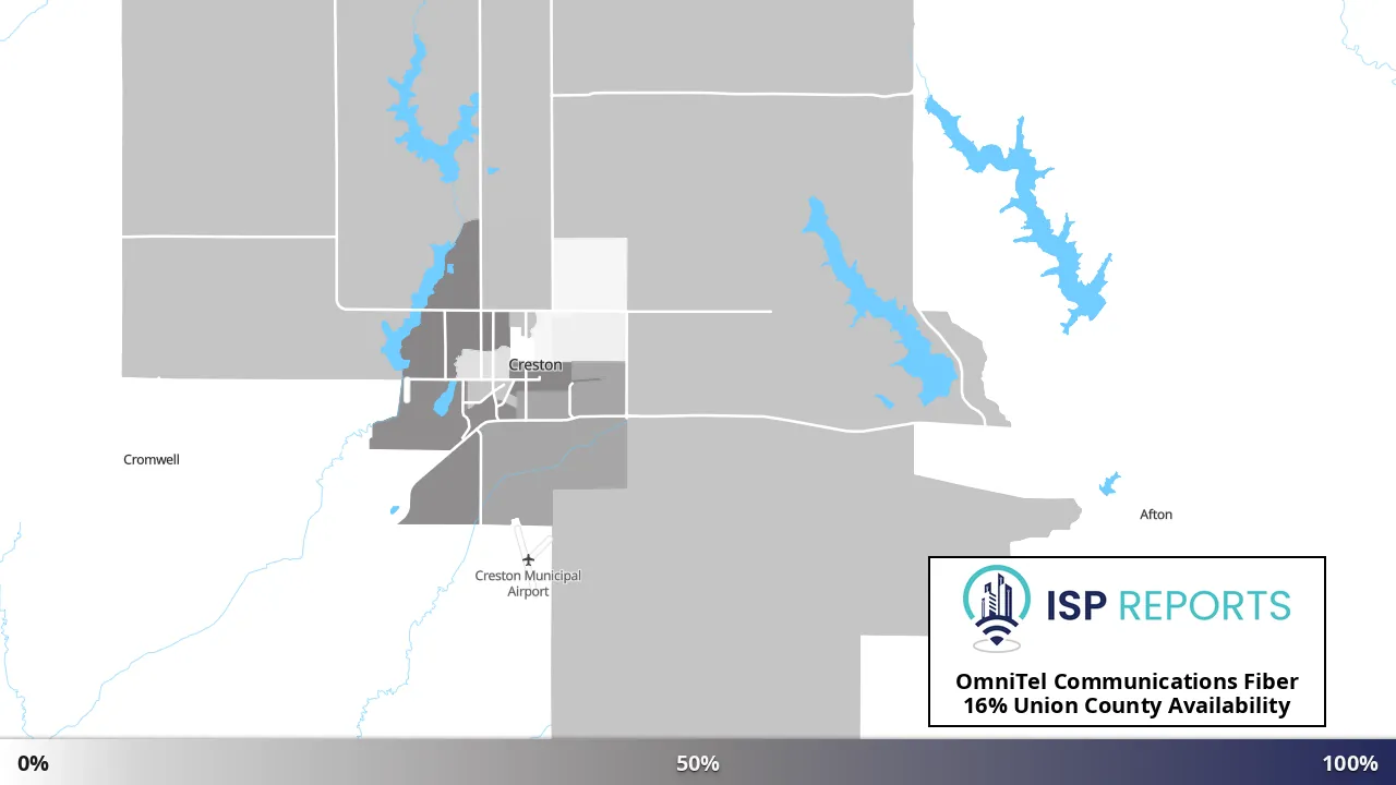 Union County, IA map of internet availability