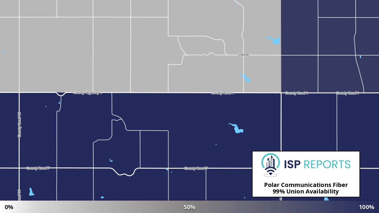 Union, ND map of internet availability