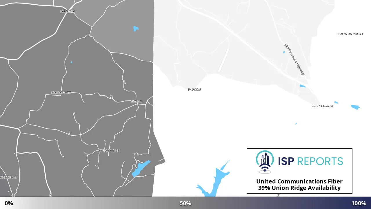Union Ridge, TN map of internet availability