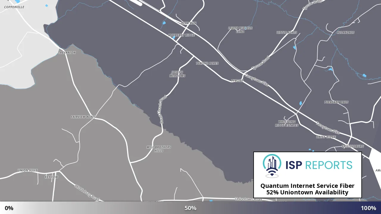 Uniontown, MD map of internet availability