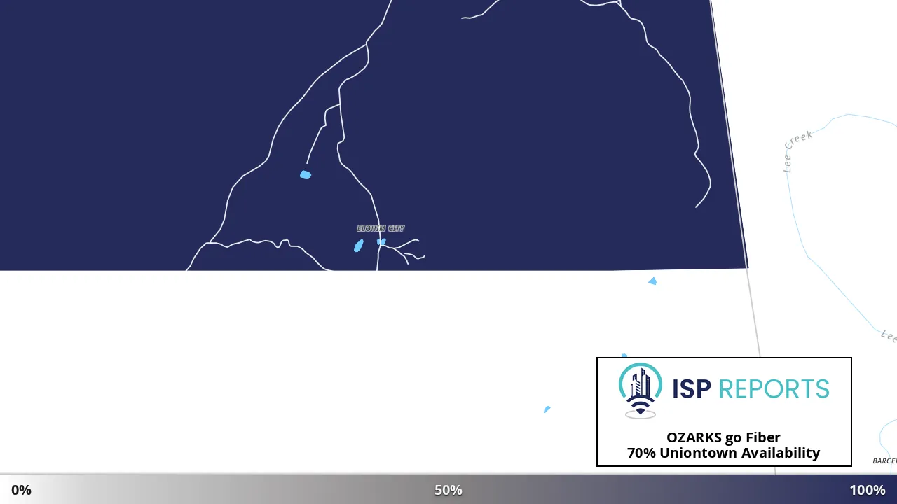 Uniontown, OK map of internet availability