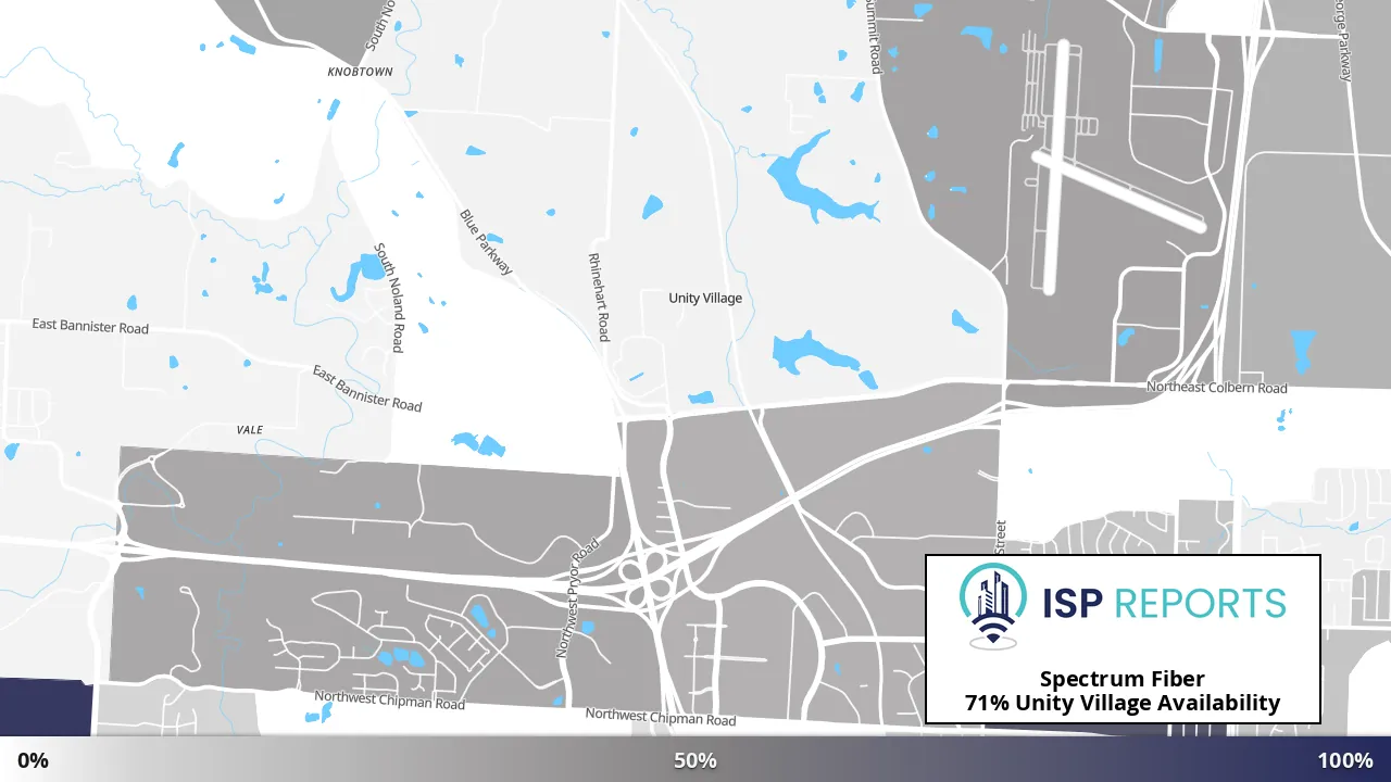Unity Village, MO map of internet availability