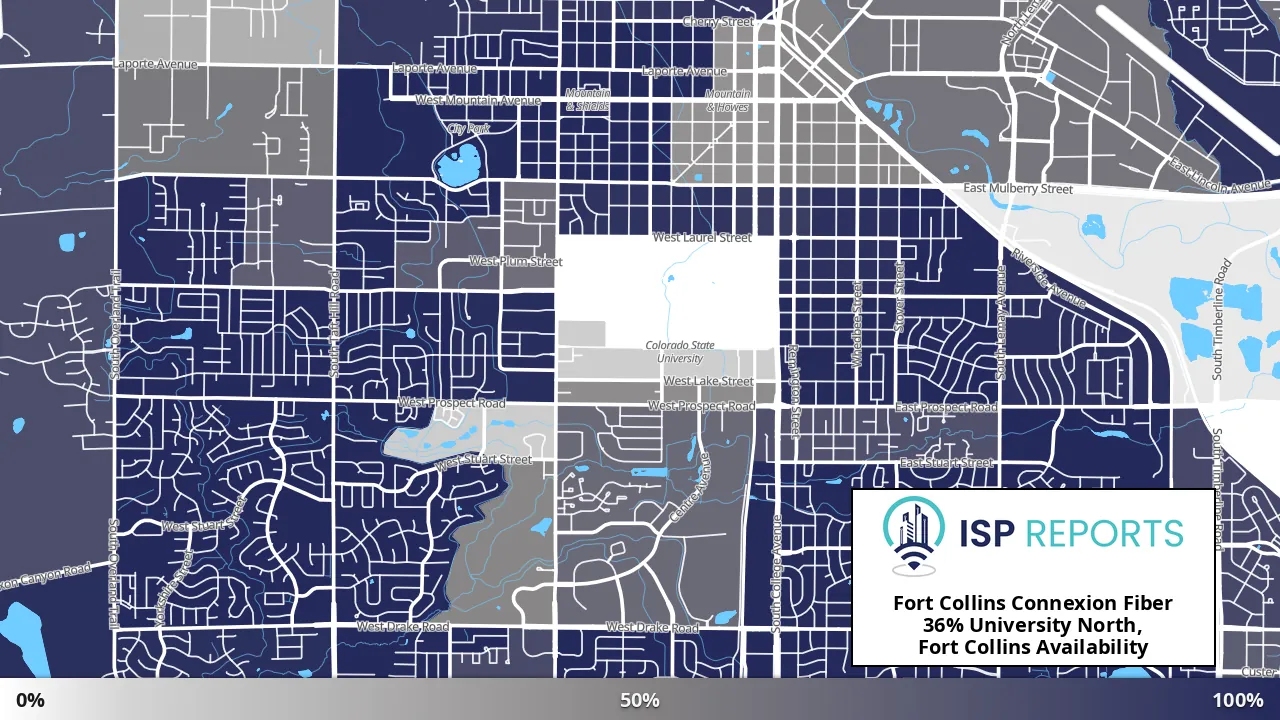 University North, Fort Collins, CO map of internet availability