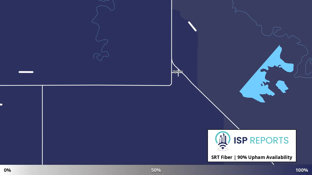 Upham, ND map of internet availability