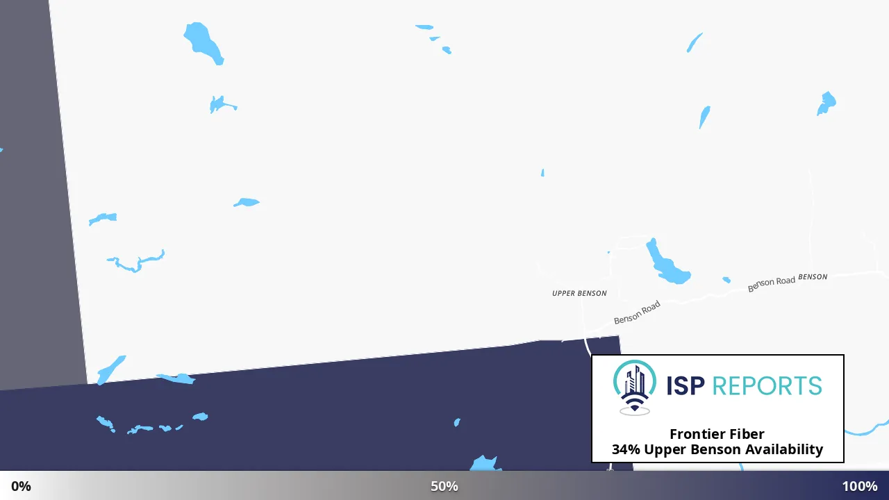 Upper Benson, NY map of internet availability
