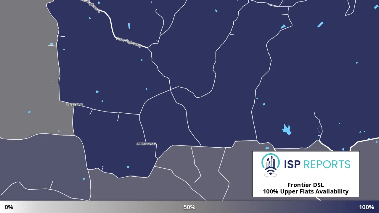 Upper Flats, WV map of internet availability