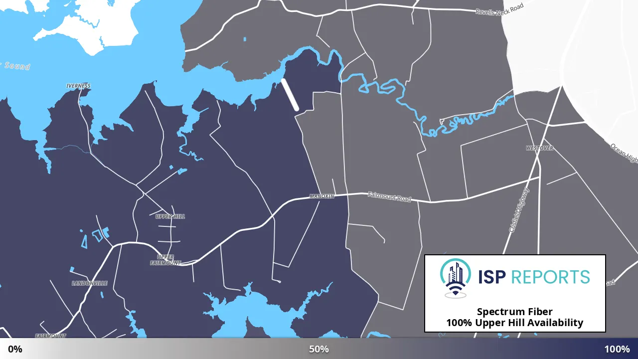 Upper Hill, MD map of internet availability