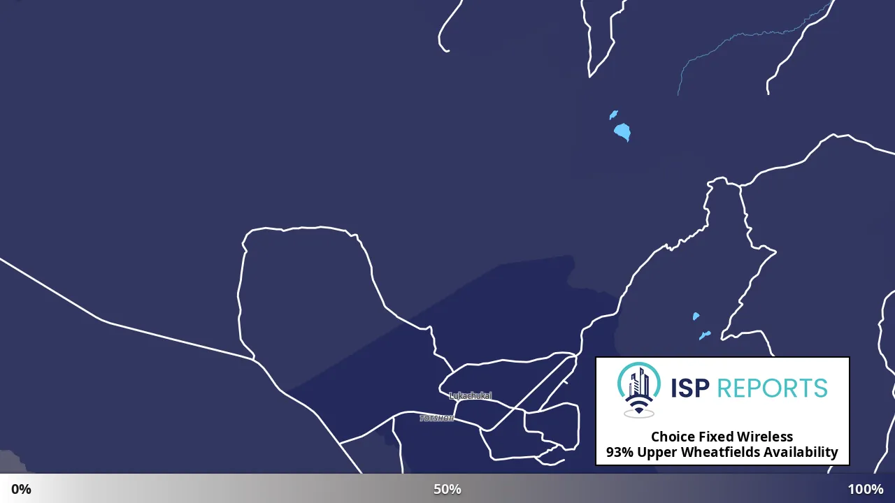 Upper Wheatfields, AZ map of internet availability