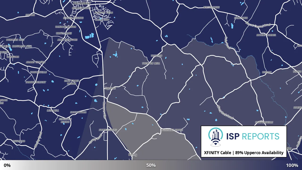 Upperco, MD map of internet availability