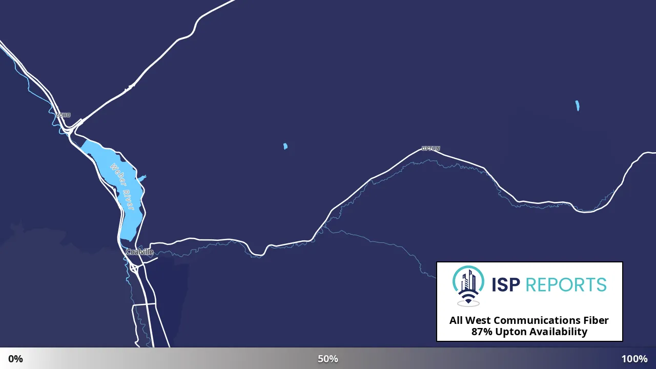 Upton, UT map of internet availability