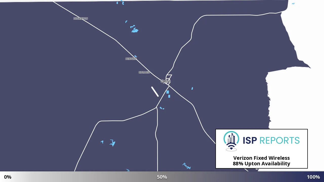 Upton, WY map of internet availability
