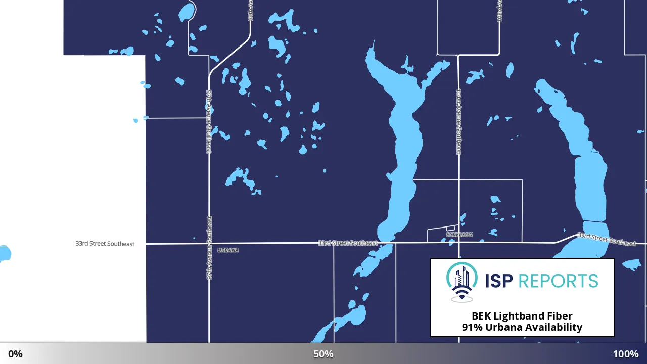 Urbana, ND map of internet availability