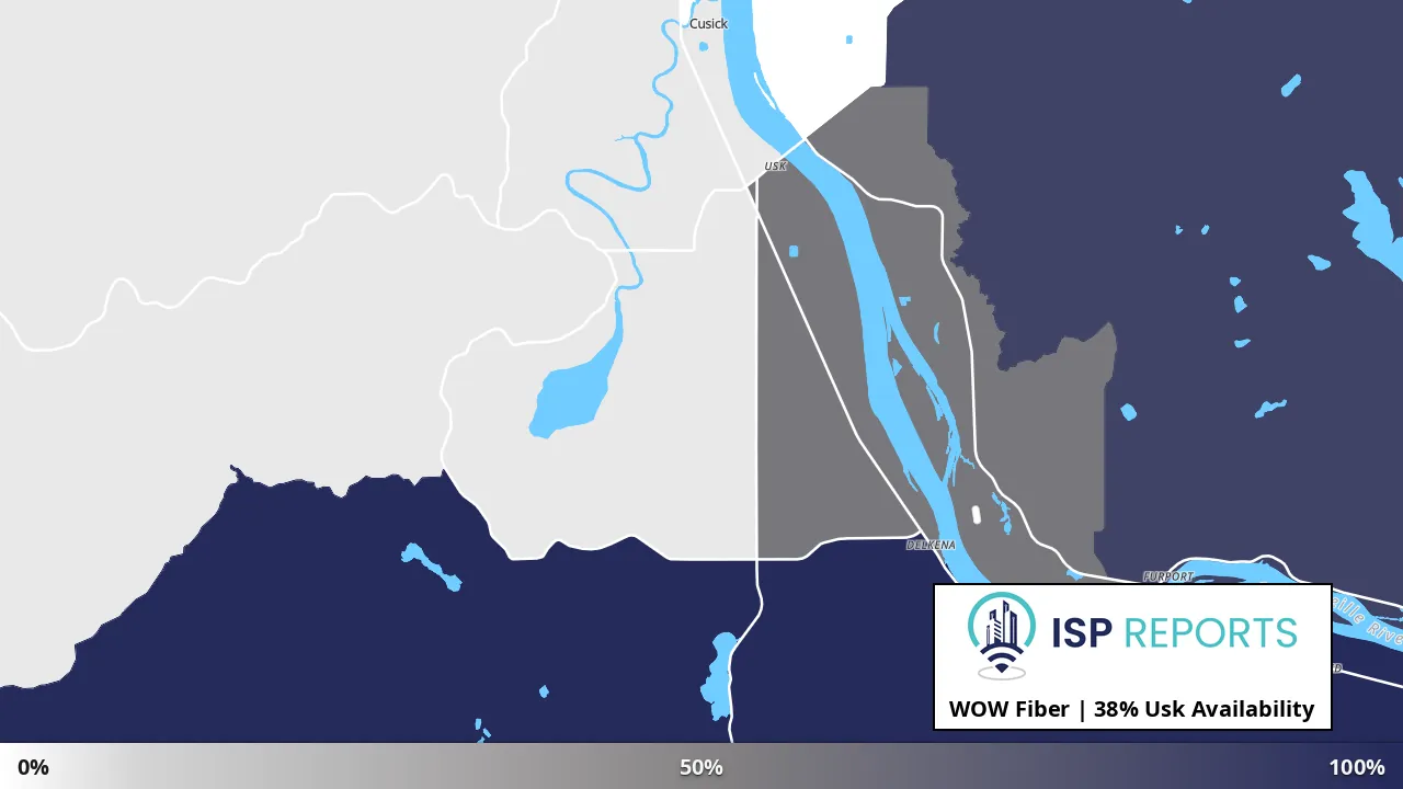 Usk, WA map of internet availability