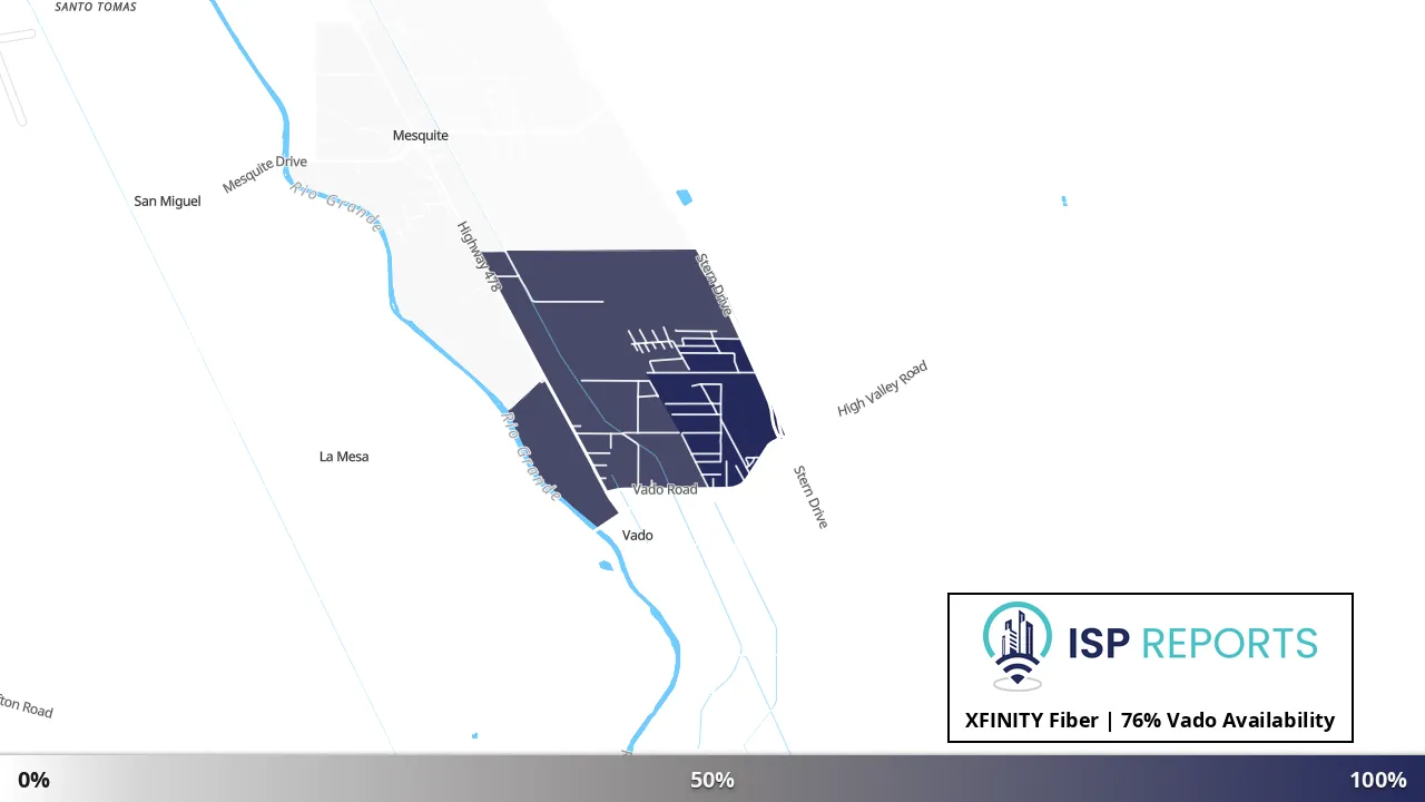 Vado, NM map of internet availability