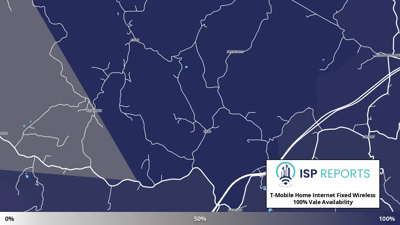 Vale, WV map of internet availability