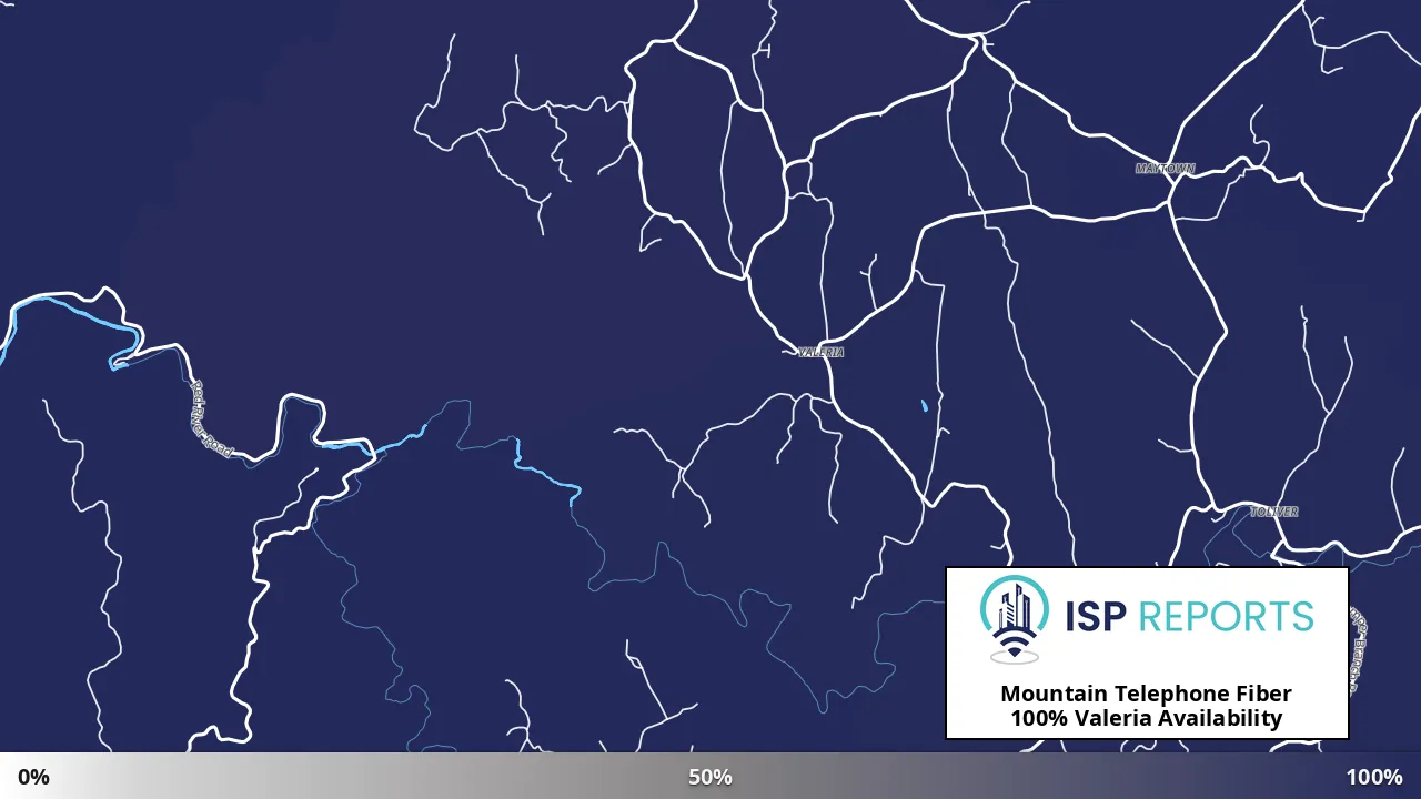 Valeria, KY map of internet availability