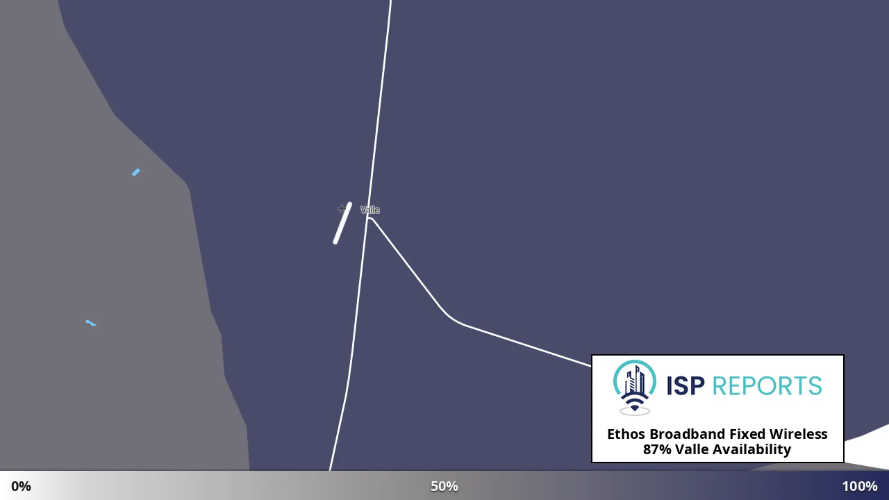 Valle, AZ map of internet availability