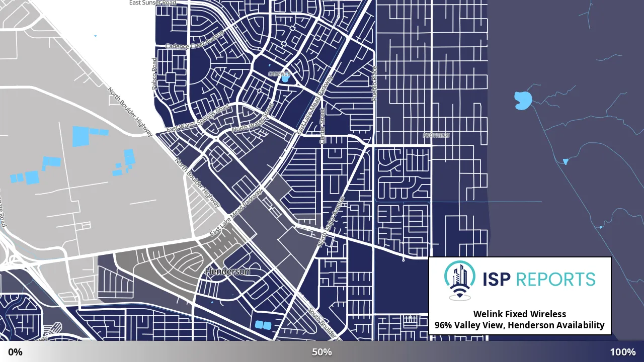 Valley View, Henderson, NV map of internet availability