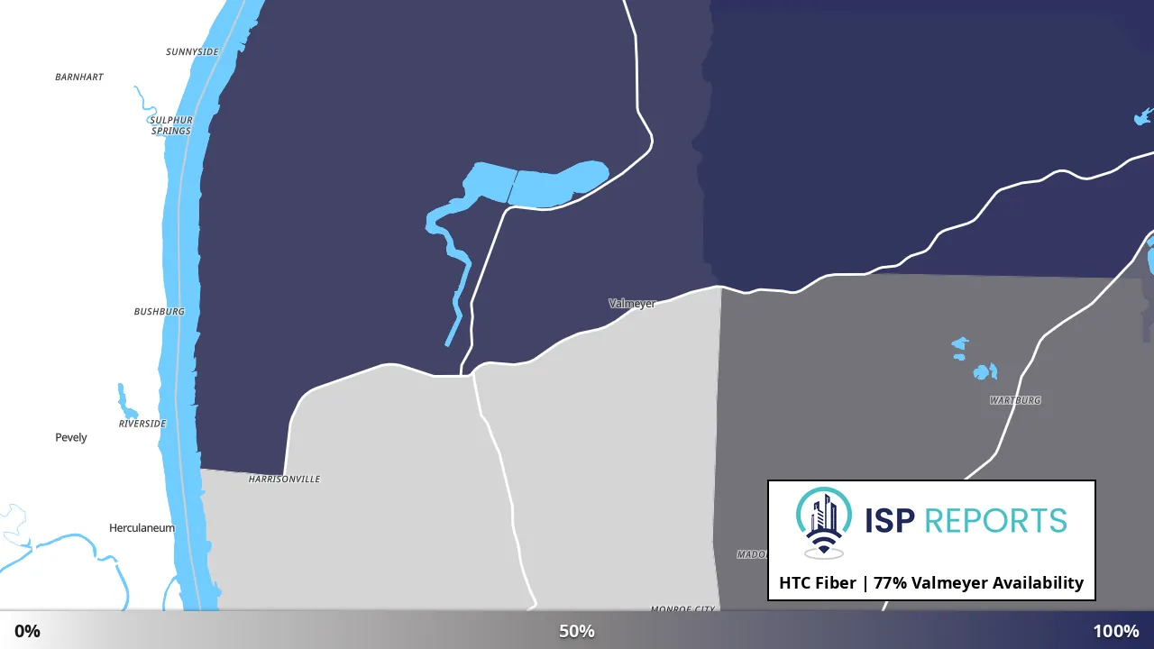 Valmeyer, IL map of internet availability