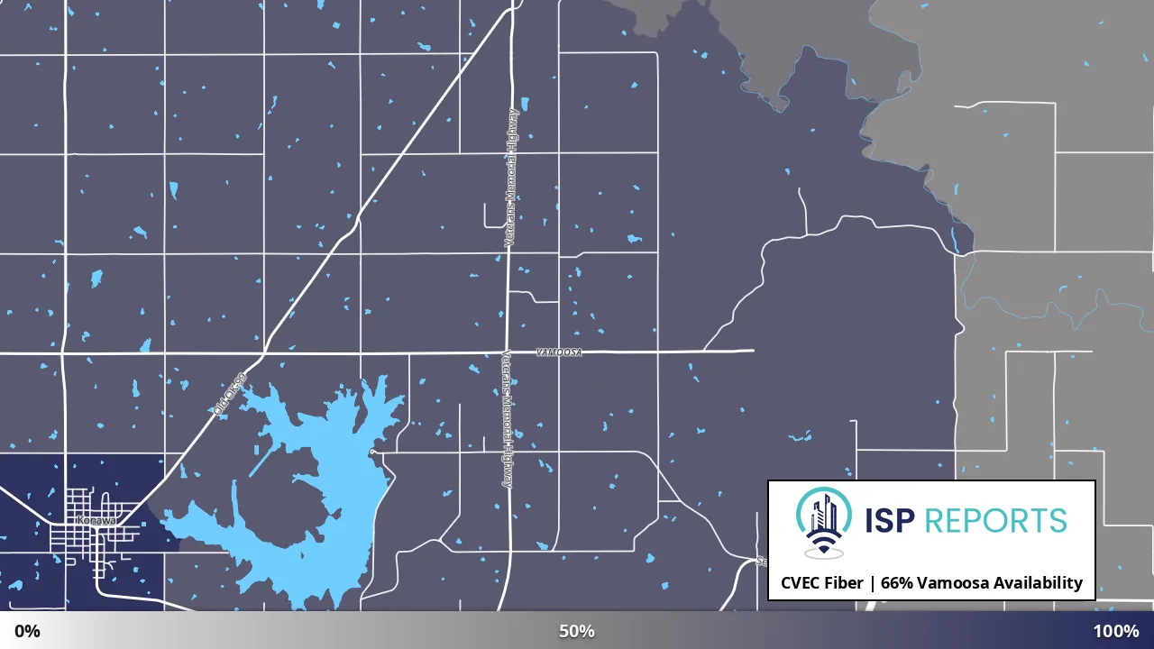 Vamoosa, OK map of internet availability