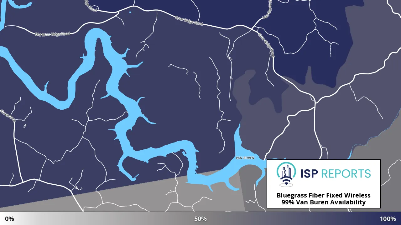 Van Buren, KY map of internet availability